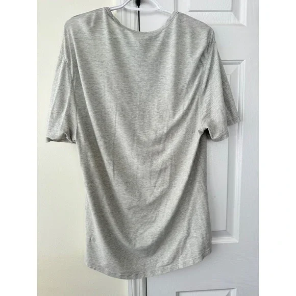 Lululemon Gray Heathered Short Sleeve Crew Neck T-Shirt - Picture 2 of 3